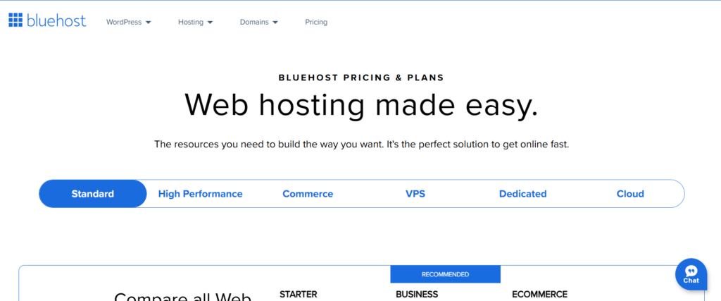 image of bluehost