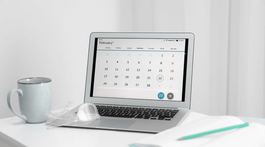 modern laptop with calendar on screen in office 2026 01 11 11 04 33 utc scaled